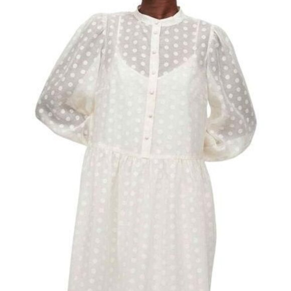 NWT H&M Ivory Victorian Cottagecore Dress - Picture 9 of 10